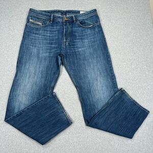 Diesel Korrik Jeans Mens 36x34 (37x33) Blue Comfort Straight Button Fly Denim